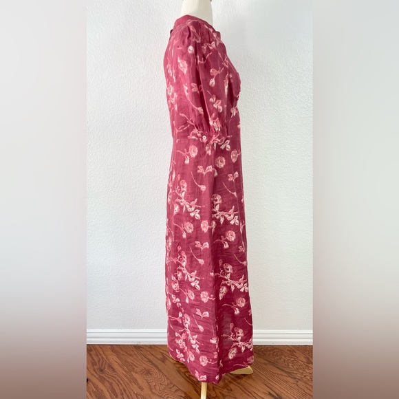 {Sea New York} Monet Floral A-Line Midi Dress, Size 10 - Picture 7 of 11